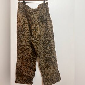 Fashion Nova Brown and Black Leopard Print Wide Leg Pants